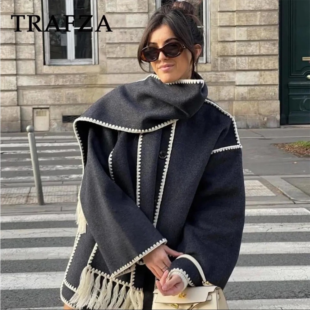 Jacket with scarf
